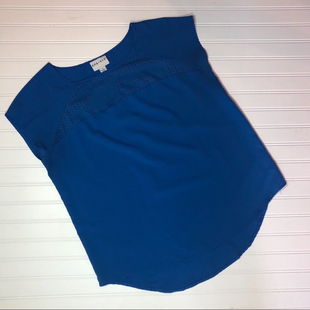 Laser-cut Blue Blouse